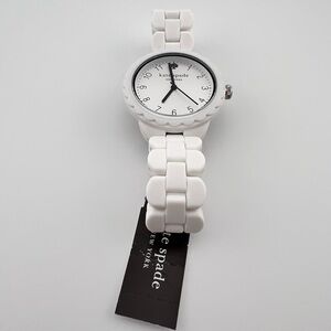 Kate Spade New York Women's Morningside Three Hand Quartz White Silicone 34mm